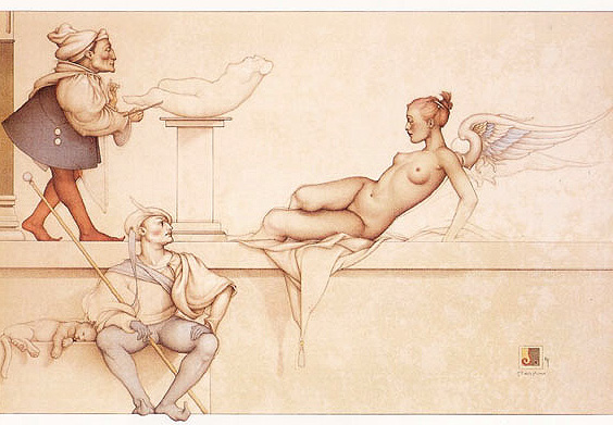 Michael Parkes The Sculptor Lithograph