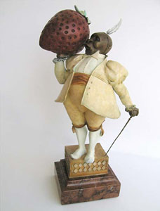 Michael Parkes Strawberry Collector in Bronze